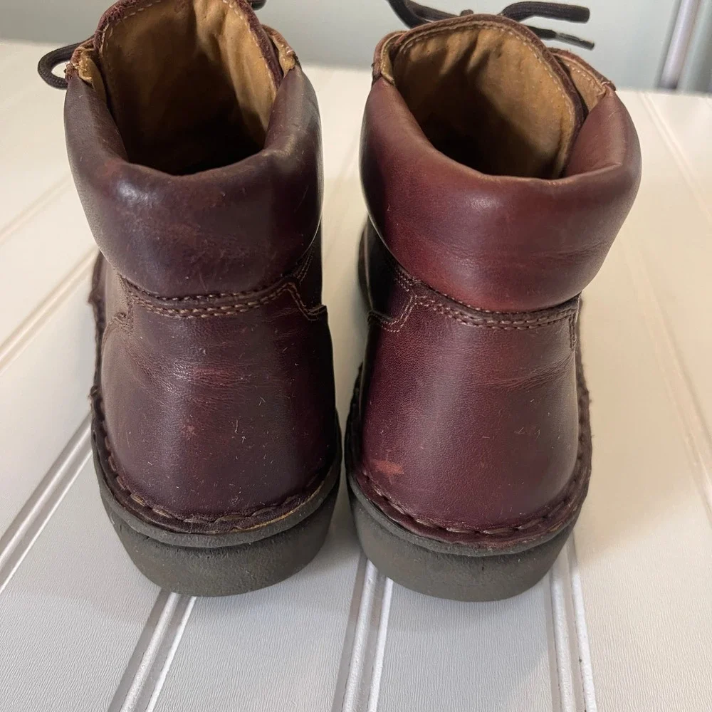 Vintage GH Bass Brussels Leather Chukka Boots Burgundy Oxblood Moc Toe Mens 6.5